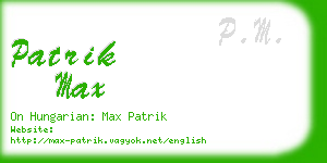 patrik max business card